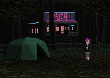 Pixel Art Night Camping