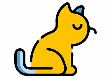 Cute Cartoon Cat Icon