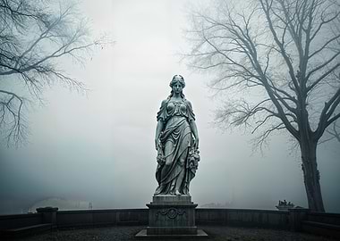 Statue in Fog