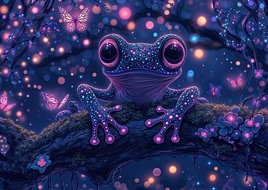 Magical Frog in Forest