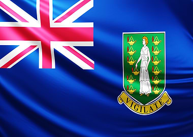 Virgin Islands Flag, realistic flag of british virgin island