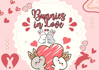 Cute Bunnies in Love
