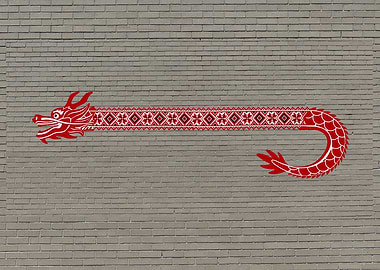Empowering Red Dragon Mural