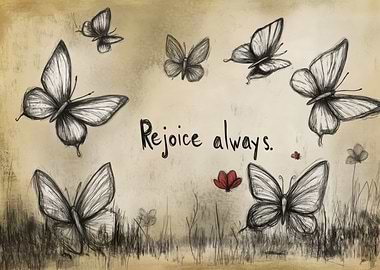 Rejoice Always Butterflies Christian