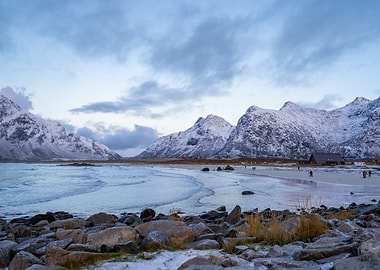 Snowy Mountain Beach