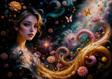 Dreamy Fairy of the Enchanted Garden