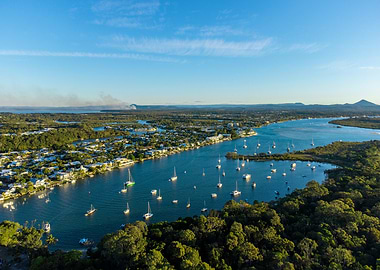 Aerial View of Noosa River