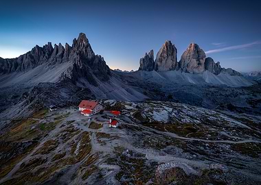 Mountain Hut at Dawn