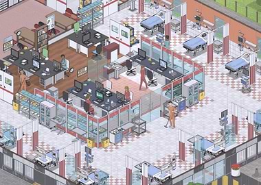 Pixel Art Hospital Interior