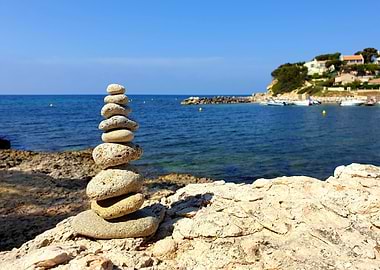 Stone Stack by the Sea