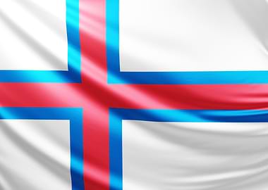 Faroe Islands Flag, realistic flag of the Faroe Island