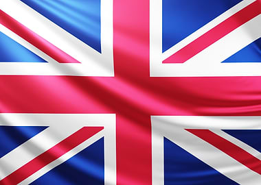 Union Jack Flag, realistic flag of United Kingdom