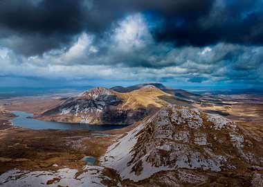 Mountain Landscape with Snow