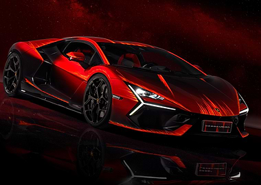 Red Lamborghini Aventador