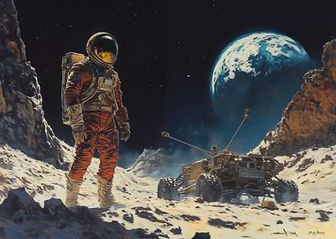 Astronaut on Lunar Surface