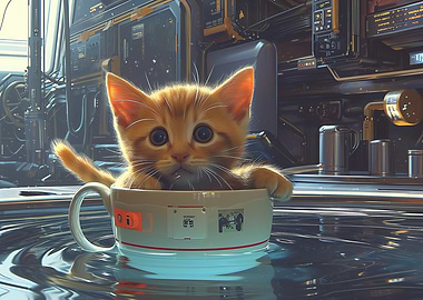 Kitten in a Cup