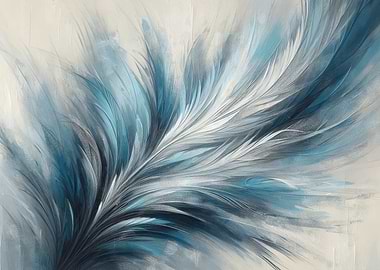 Abstract Blue Feather