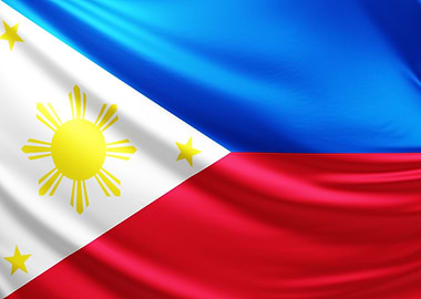 Philippines Flag, realistic flag of Philippines