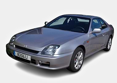Silver Honda Prelude Coupe