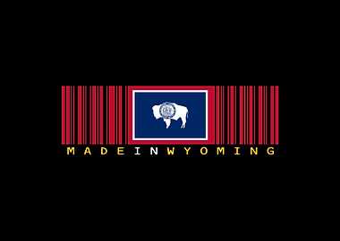 Wyoming State Flag Barcode