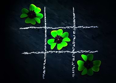 Four-Leaf Clover Tic-Tac-Toe