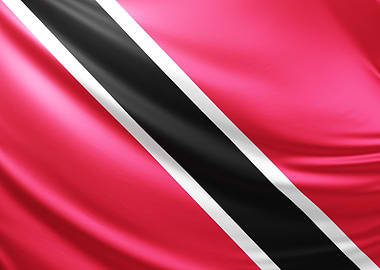 Trinidad and Tobago Flag, realistic flag
