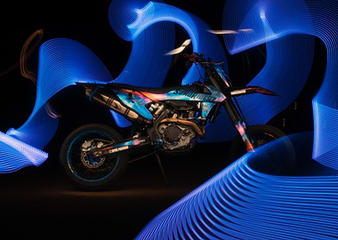 Blue Light Motorcycle