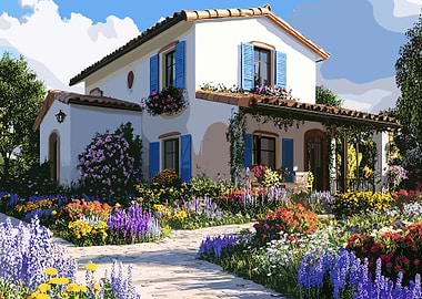 Mediterranean Villa Garden