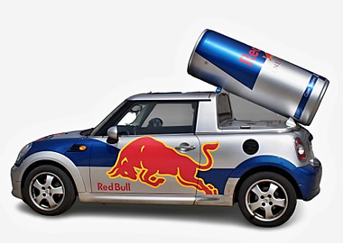 Red Bull Mini Cooper - advertisement