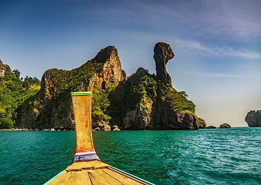 Boat Trip Through Limestone Cliffs