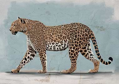 Leopard with Glitter Fur