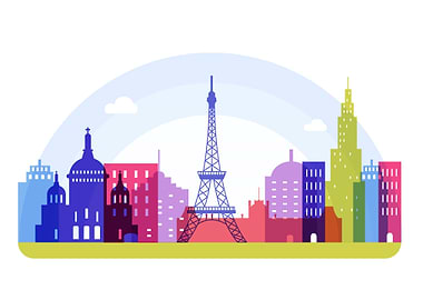 Paris Skyline Illustration