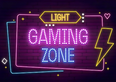 Neon Gaming Zone Sign