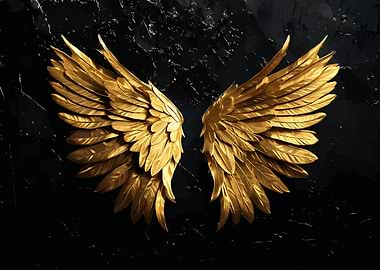 Golden Angel Wings