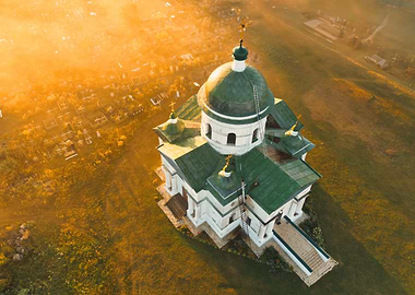 Church in Golden Light