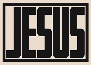 Jesus Typography Christian Maximalist
