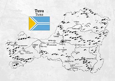 Handdrawn Map of Tuva