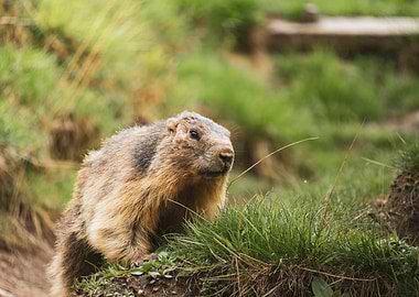 Marmot in Grass
