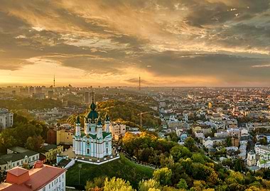 Sunset over Kyiv
