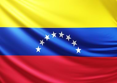 Venezuelan Flag, realistic flag of Venezuel