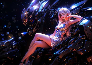 Anime Girl with Mech