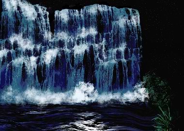 Night Waterfall