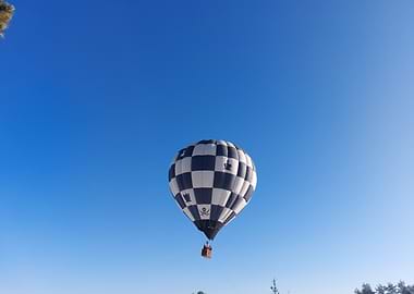 Black and White Hot Air Balloon