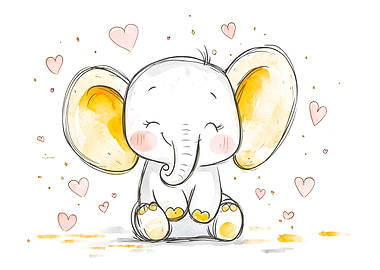 Cute Cartoon Elephant