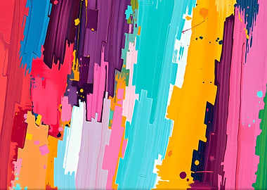 Abstract Colorful Strokes