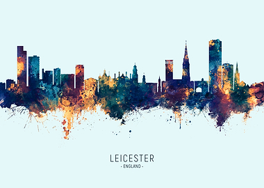 Leicester England Skyline