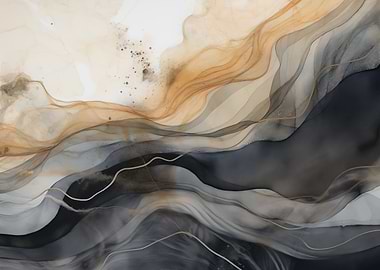 Abstract Marble Art Ink