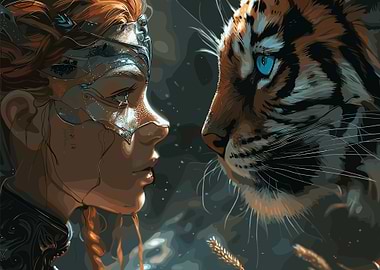 Woman and Tiger