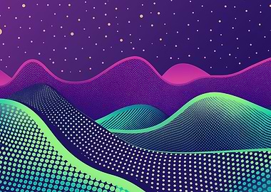 Abstract Night Landscape