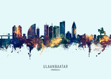 Ulaanbaatar Mongolia Skyline
